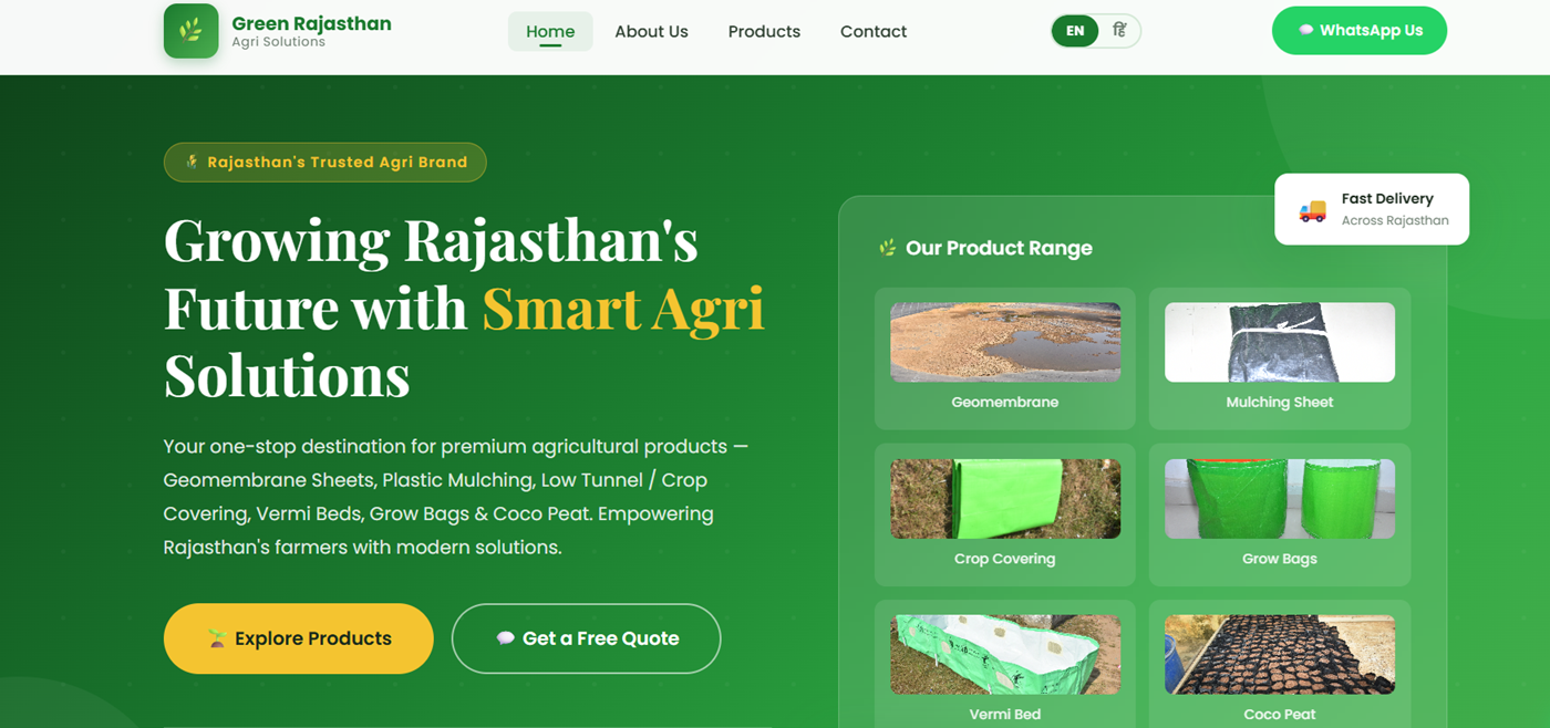 Green Rajasthan Agri Solutions Website